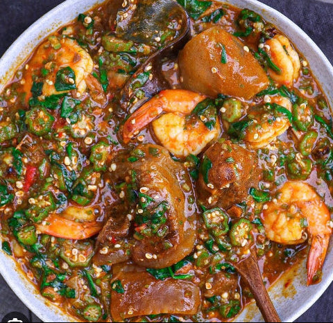 Nigerian Seafood Okra Soup Only